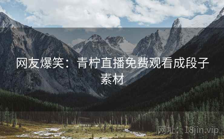 网友爆笑：青柠直播免费观看成段子素材